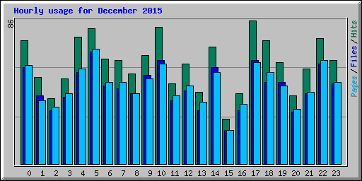 Hourly usage for December 2015