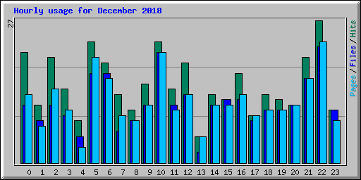 Hourly usage for December 2018